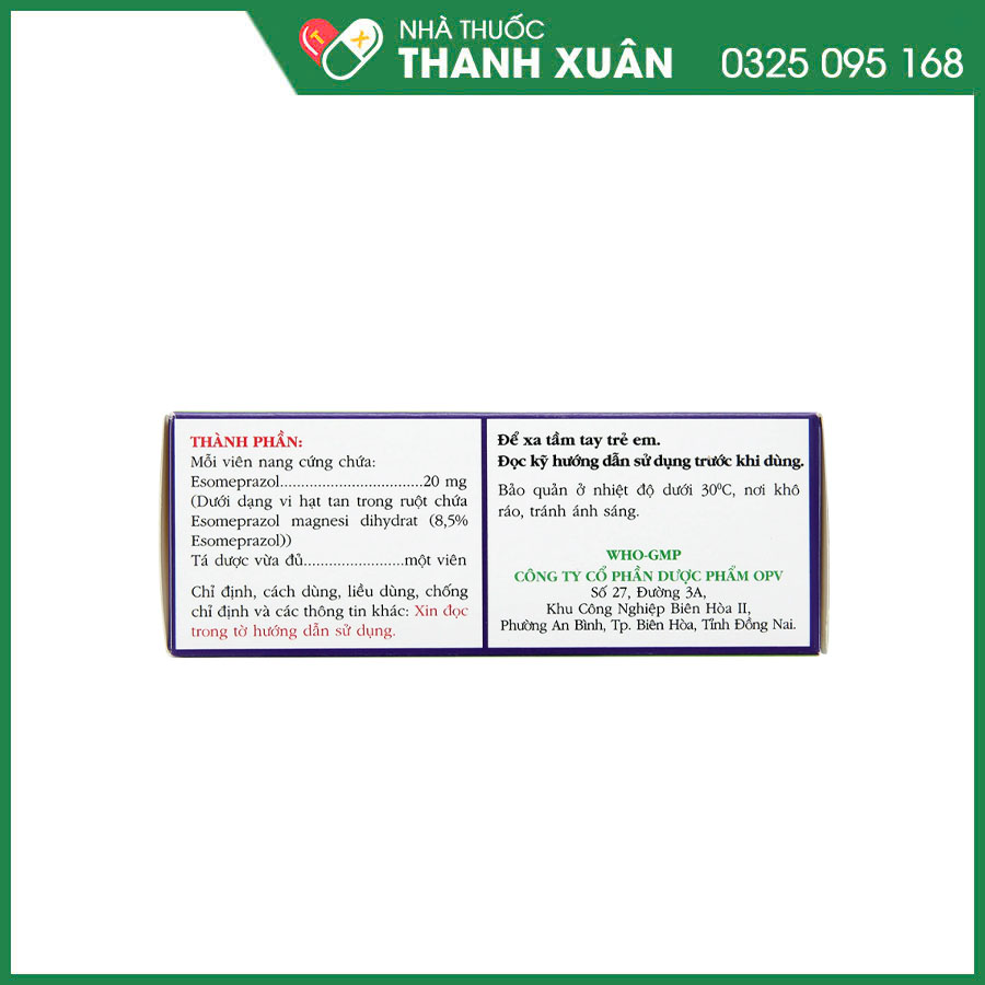 AmePrazol 20mg thuốc điều trị bệnh trào ngược dạ dày thực quản, viêm loét dạ dày và hội chứng Zollinger